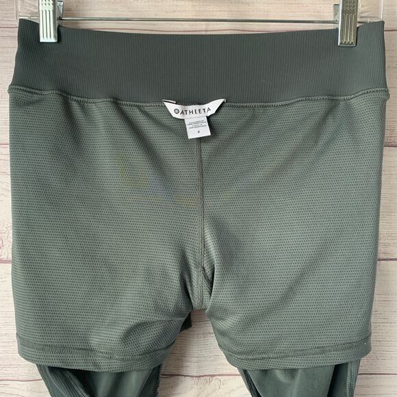 Athleta Sage Green Brooklyn Stretch Mini Skort Zipper Pockets Golf Tennis Size 2 - Picture 11 of 16